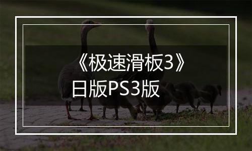 《极速滑板3》日版PS3版