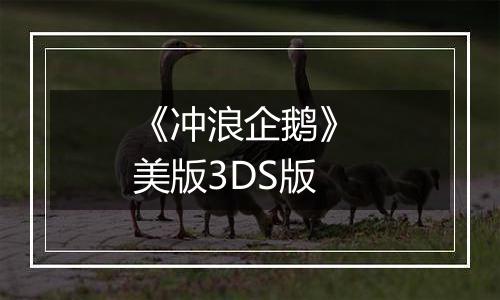 《冲浪企鹅》 美版3DS版
