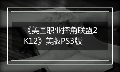 《美国职业摔角联盟2K12》美版PS3版