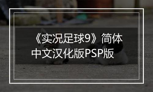 《实况足球9》简体中文汉化版PSP版