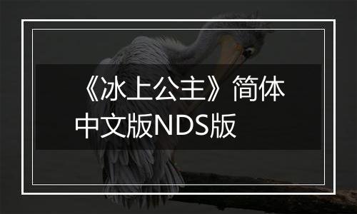 《冰上公主》简体中文版NDS版