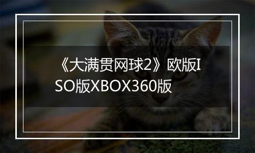 《大满贯网球2》欧版ISO版XBOX360版