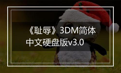 《耻辱》3DM简体中文硬盘版v3.0