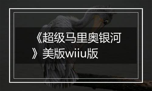 《超级马里奥银河》美版wiiu版