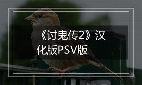 《讨鬼传2》汉化版PSV版