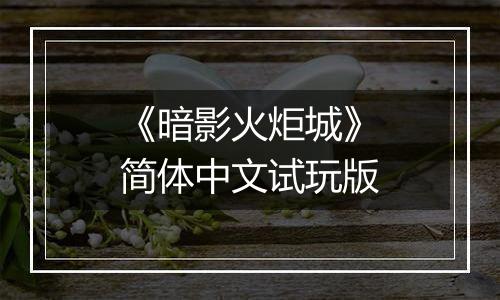 《暗影火炬城》简体中文试玩版