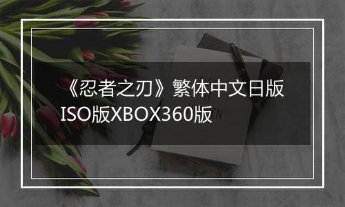 《忍者之刃》繁体中文日版ISO版XBOX360版
