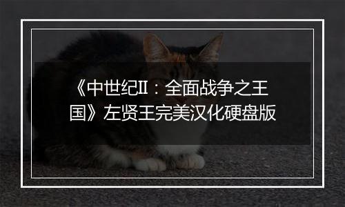 《中世纪II：全面战争之王国》左贤王完美汉化硬盘版
