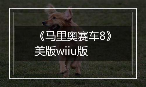 《马里奥赛车8》美版wiiu版