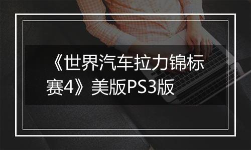 《世界汽车拉力锦标赛4》美版PS3版