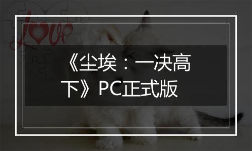 《尘埃：一决高下》PC正式版