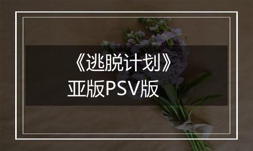 《逃脱计划》 亚版PSV版
