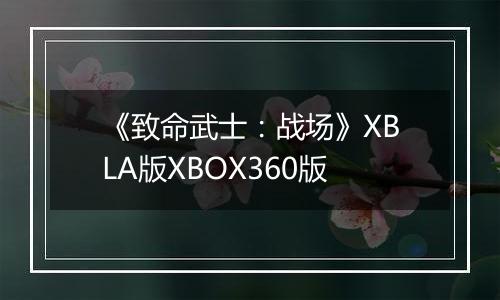 《致命武士：战场》XBLA版XBOX360版