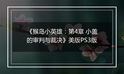 《猴岛小英雄：第4章 小盖的审判与裁决》美版PS3版