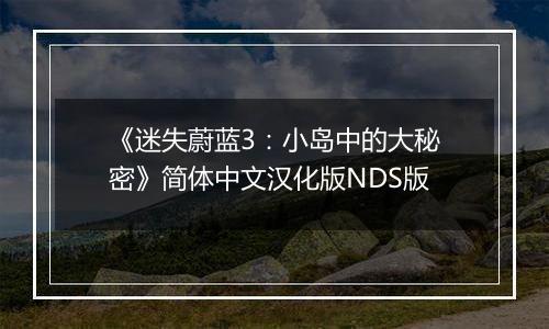 《迷失蔚蓝3：小岛中的大秘密》简体中文汉化版NDS版