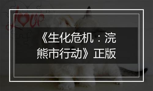 《生化危机：浣熊市行动》正版