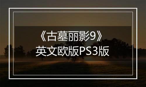 《古墓丽影9》 英文欧版PS3版
