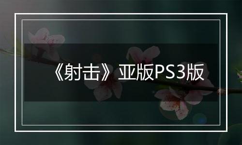 《射击》亚版PS3版
