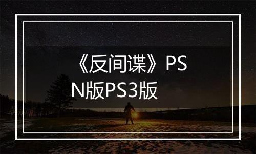 《反间谍》PSN版PS3版