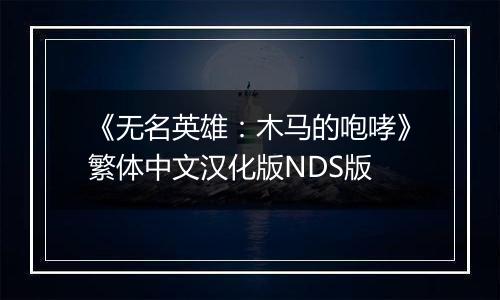 《无名英雄：木马的咆哮》繁体中文汉化版NDS版