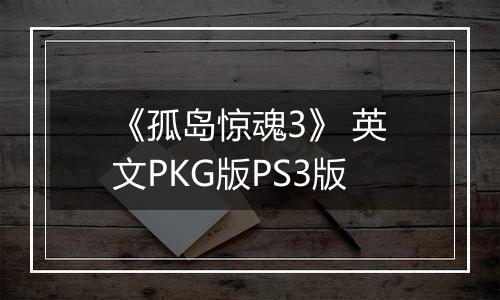 《孤岛惊魂3》 英文PKG版PS3版