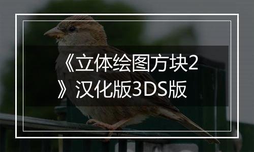 《立体绘图方块2》汉化版3DS版