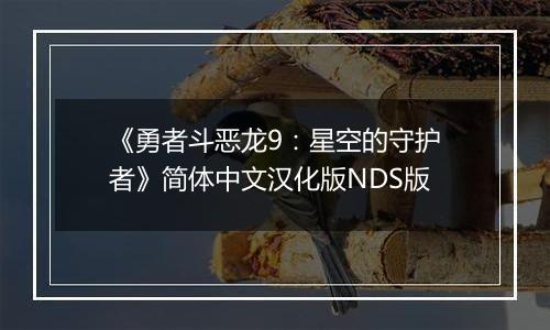《勇者斗恶龙9：星空的守护者》简体中文汉化版NDS版