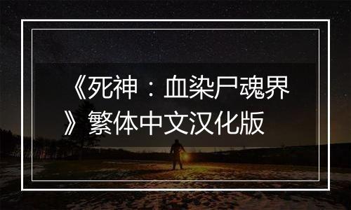 《死神：血染尸魂界》繁体中文汉化版