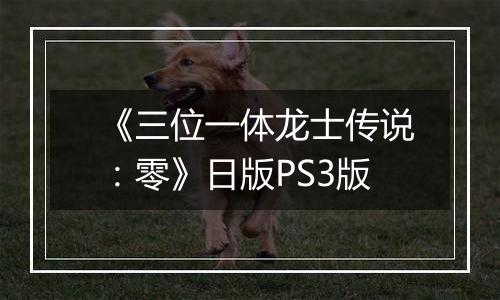 《三位一体龙士传说：零》日版PS3版