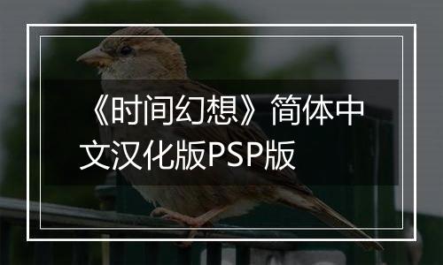 《时间幻想》简体中文汉化版PSP版