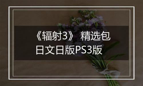 《辐射3》 精选包 日文日版PS3版