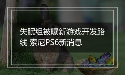 失眠组被曝新游戏开发路线 索尼PS6新消息