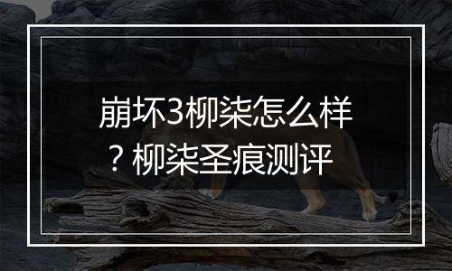 崩坏3柳柒怎么样？柳柒圣痕测评