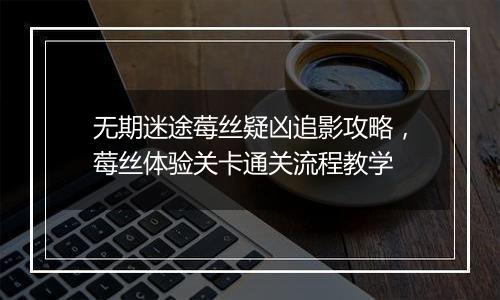 无期迷途莓丝疑凶追影攻略，莓丝体验关卡通关流程教学