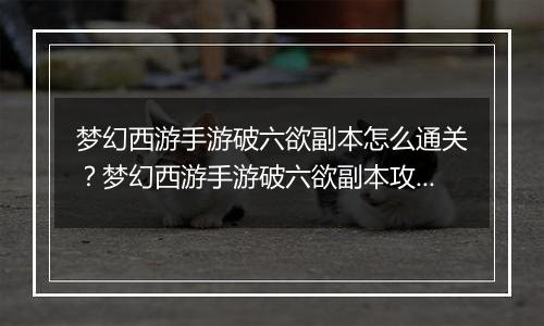 梦幻西游手游破六欲副本怎么通关？梦幻西游手游破六欲副本攻略