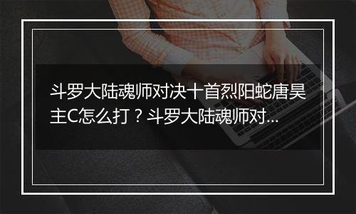 斗罗大陆魂师对决十首烈阳蛇唐昊主C怎么打？斗罗大陆魂师对决十首烈阳蛇唐昊主C打法介绍