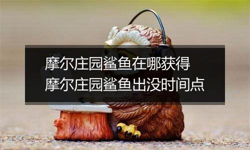 摩尔庄园鲨鱼在哪获得 摩尔庄园鲨鱼出没时间点