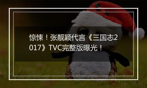 惊悚！张靓颖代言《三国志2017》TVC完整版曝光！