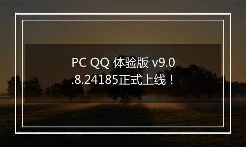 PC QQ 体验版 v9.0.8.24185正式上线！
