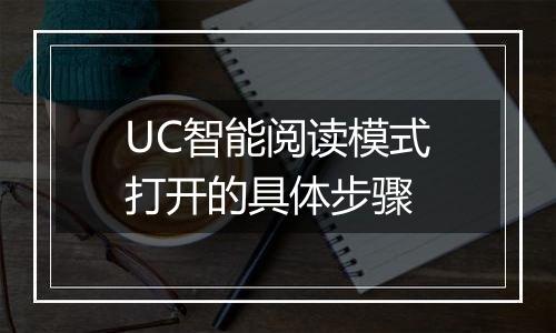 UC智能阅读模式打开的具体步骤