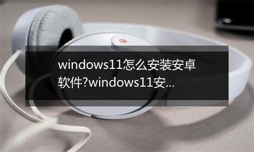 windows11怎么安装安卓软件?windows11安装安卓软件方法