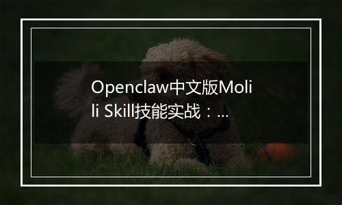 Openclaw中文版Molili Skill技能实战：定时获取热点资讯教程