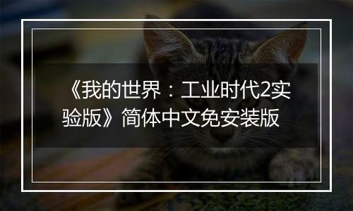 《我的世界：工业时代2实验版》简体中文免安装版