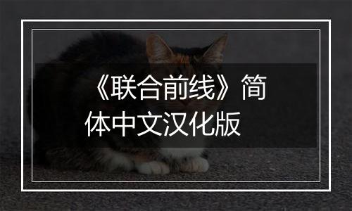 《联合前线》简体中文汉化版