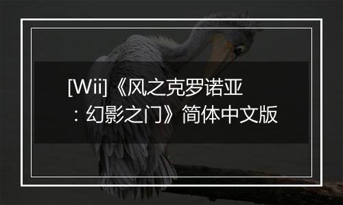 [Wii]《风之克罗诺亚：幻影之门》简体中文版