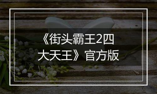《街头霸王2四大天王》官方版