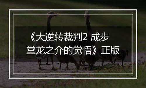 《大逆转裁判2 成步堂龙之介的觉悟》正版